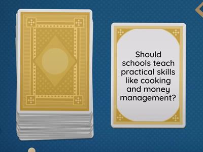 Education speaking cards