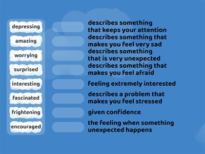 Gold Preliminary Unit 8 -ed & -ing adjectives
