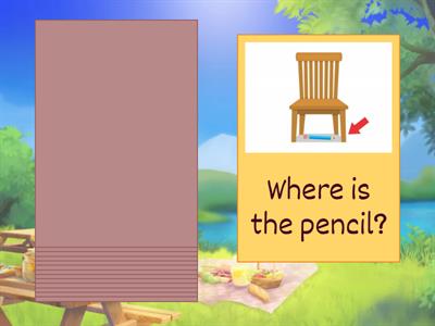 Prepositions in - on - under - next to - in front of - behind - between