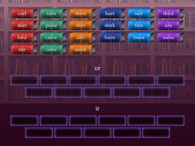 ur and ir word sorting