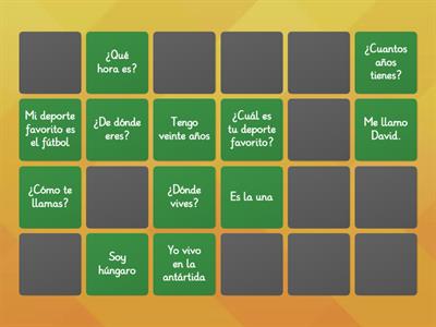 Mix and Match Spanish Questions