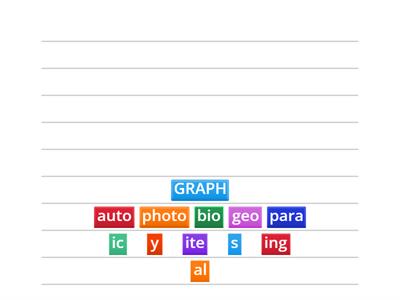 Morphology: Word building with GRAPH word magnets