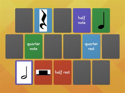  Note Values matching game