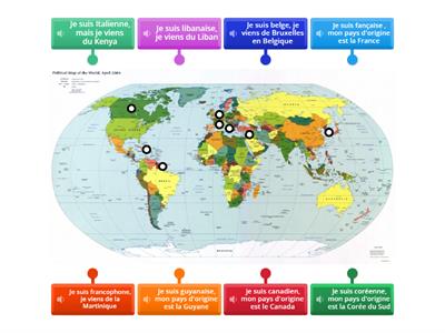 Les nationalités et les pays