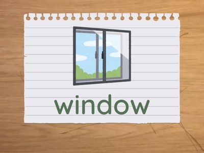 Furniture and household objects (Module 2) - Flash cards