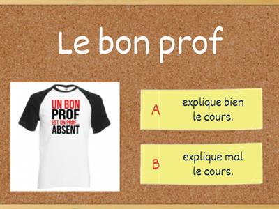 Le bon prof (A1/A2)