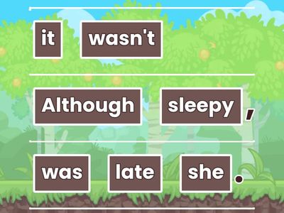 "Although" in sentences