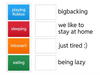 match the word/definition