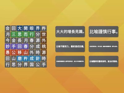 翰林國小國語_2下L01種子旅行真奇妙 找出成語，再配對解釋