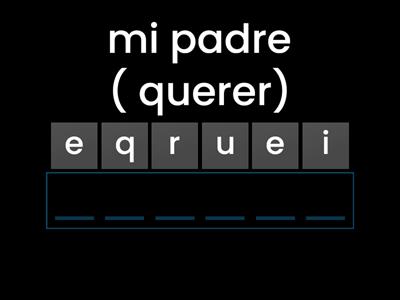 Anagram 1-20 E-IE stem changing verbs 