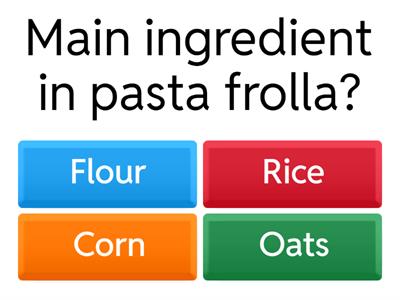 Biscotti di Pasta Frolla Quiz in inglese