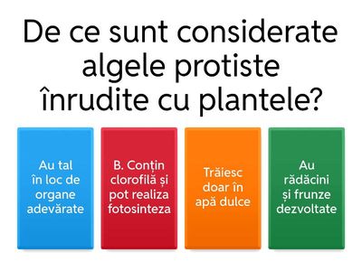 Algele. Caracteristici generale. Clasa 9