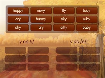 Fundations Unit 7: Sounds of "y" Sort