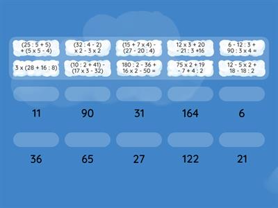 Operaciones combinadas