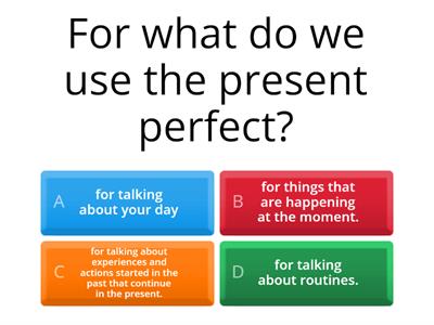 Present Perfect -  English workshop