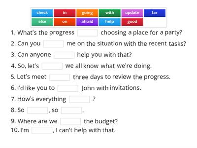 BR B1 3.4 Business communication. Updating and delegating tasks