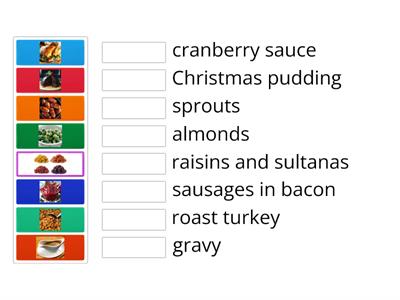 Christmas food vocabulary