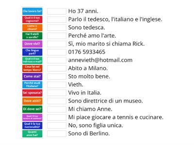 Informazioni personali. A1