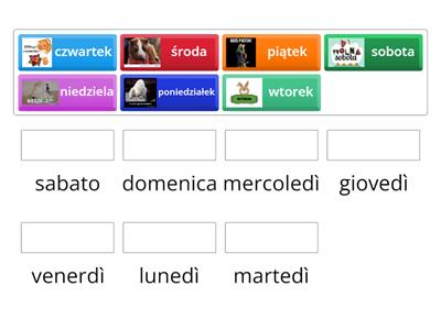 dni tygodnia - i giorni della settimana 