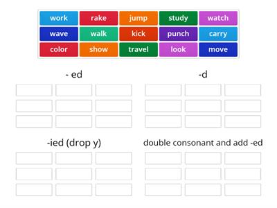 Past Tense Verbs (Regular)