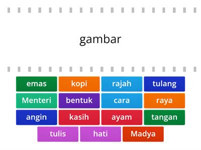  Pilih padanan kata majmuk yang sesuai.