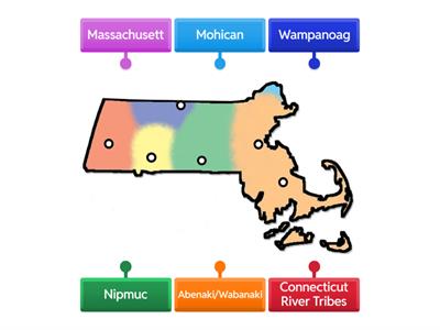 Native Tribes of Massachusetts Map