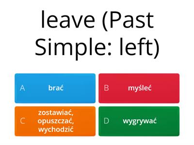 PAST SIMPLE - irregular verbs part 2 (meaning)