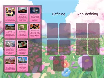 Relative clauses – defining and non-defining