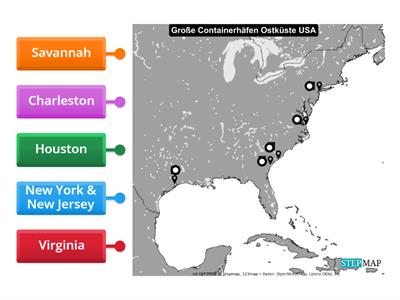 wichtige Containerhäfen Ostküste USA