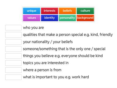Identity words ESOL L1