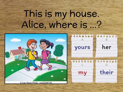 Possessive pronouns