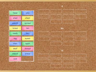 Extended Code Unit 7 Word Sort