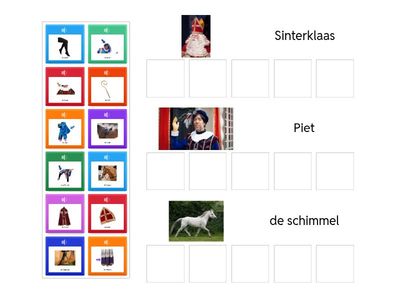 Rubriceren kleding Sinterklaas, Piet en de schimmel