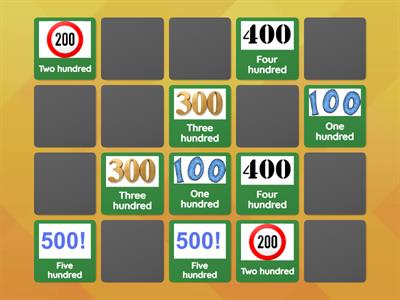 Memory game - Big numbers