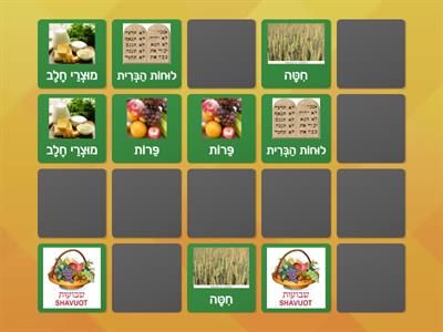 Memory Game for Shavuot