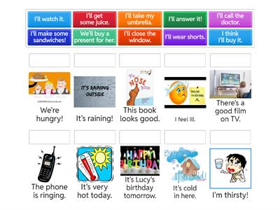 Future Simple (will for instant decisions)