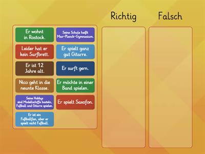 1 Nico - Richtig oder falsch?