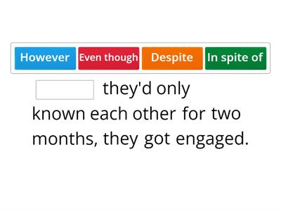 Connectors of contrast and concecession