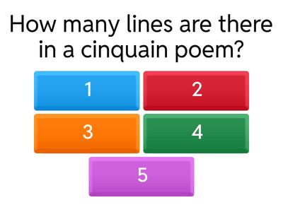 Cinquain Poem Structure