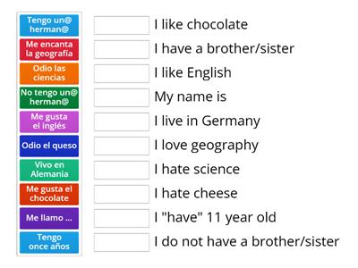 Spanish recalling from year 7