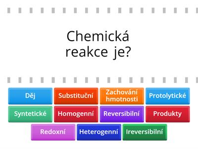 Chemické reakce opakování