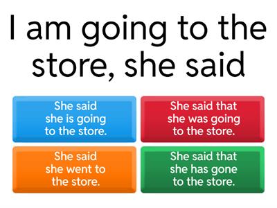 Reported speech - Statements