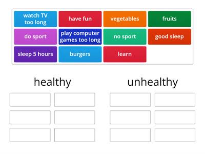 SM1 Unit 5 - healthy/unhealthy