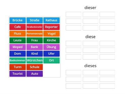 dieser-diese-dieses - ?