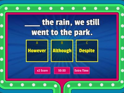 B2- FIRST page 83 - However, although, despite...