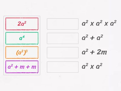 algebraic notation including exponents