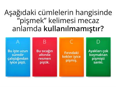 Gerçek - Mecaz - Terim Test  