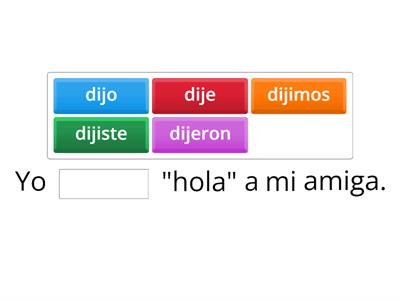 Spanish IRREGULAR PRETERITE