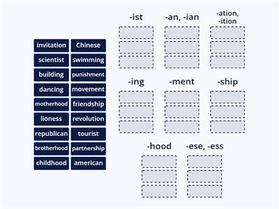 ОГЭ. Словообразование (от основы существительного)