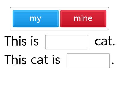  my/ mine 5th grade SK 